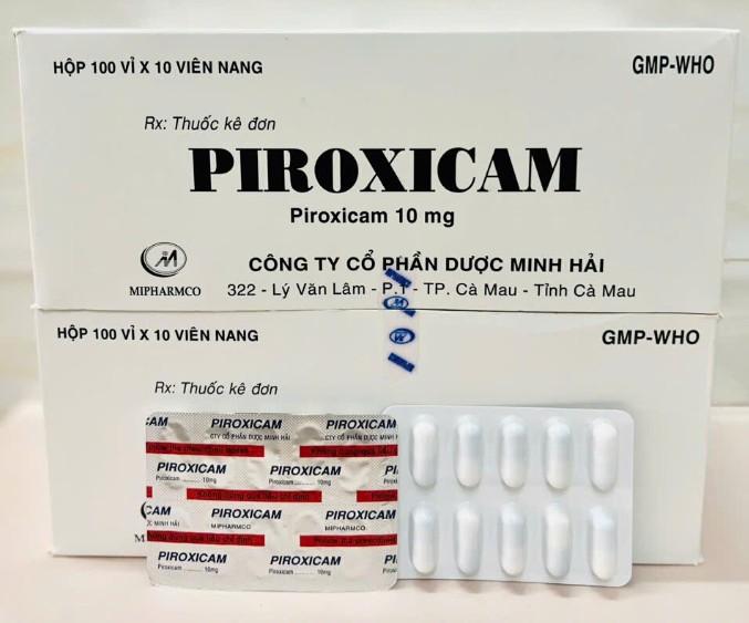 5016. Piroxicam 10Mg - (Piroxicam 10mg) - [Thùng 100 hộp; hộp 10 vỉ; vỉ 10 viên] Minh Hải - Việt Nam