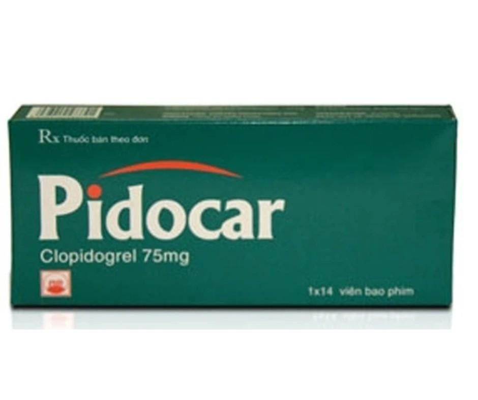 2856. Pidocar 75Mg (Tđsh Với Plavix) - (Clopidogrel 75mg) - [Thùng 156 Hộp; Hộp 2 Vỉ; Vỉ 14 Viên] Pymepharco - Việt Nam