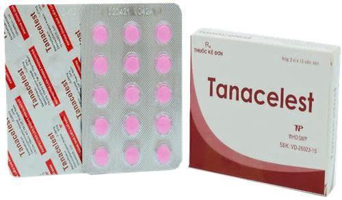 5482. Tanacelest - (Betamethason 0.25mg + Dexclorpheniramin maleat 2mg) - [Thùng 508 hộp; hộp 2 vỉ; vỉ 15 viên] Thành Nam - Việt Nam