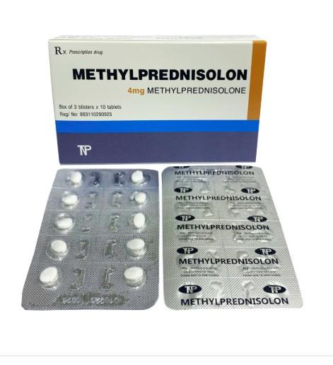 5485. METHYLPREDNISOLON 4mg - (Methylprednisolon 4mg) - [Thùng 252 Hộp; Hộp 3 Vỉ; Vỉ 10 Viên] Thành Nam - Việt Nam