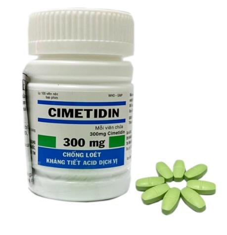 5486. CIMETIDINE 300mg - (Cimetidin 300mg) - [Thùng 288 Chai; Chai 100 Viên] Thành Nam - Việt Nam