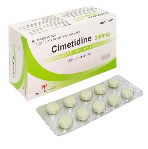 5489. CIMETIDINE 300mg (nén tròn) - (Cimetidin 300mg) - [Thùng 141 Hộp; Hộp 10 Vỉ; Vỉ 10 Viên] Thành Nam - Việt Nam