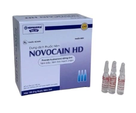 2957. Dung Dịch Thuốc Tiêm Novocain HD - (Procain hydroclorid 60mg/2ml) - [Thùng 24 Hộp; Hộp 100 ống; ống 2 Ml] Hải Dương - Việt Nam