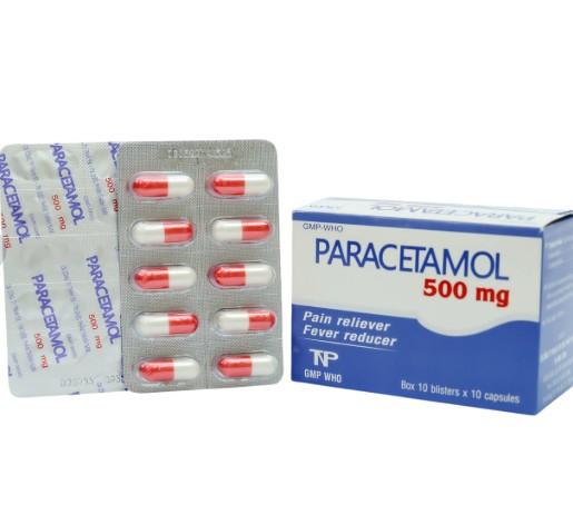 5505. PARACETAMOL 500mg (nang trắng - đỏ) - (Paracetamol 500mg) - [Thùng 126 Hộp; Hộp 10 Vỉ; Vỉ 10 Viên] Thành Nam - Việt Nam