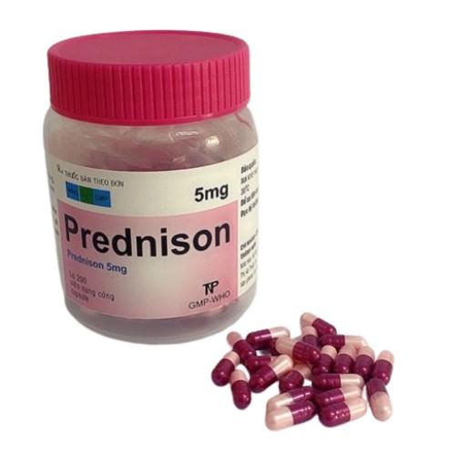 5531. PREDNISON (Nâu - Hồng) - (Prednison 5mg) - [Thùng 105 Chai; Chai 200 Viên] Thành Nam - Việt Nam