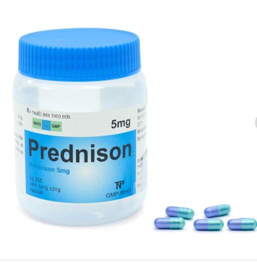 5532. PREDNISON (Xanh - Tím) - (Prednison 5mg) - [Thùng 105 Chai; Chai 200 Viên] Thành Nam - Việt Nam