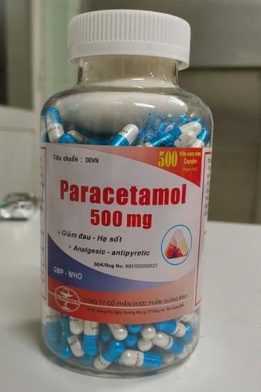 2183. Paracetamol 500Mg (ngọc trai) - (Paracetamol 500mg) - [Thùng 30 Chai; Chai 500 Viên] Quảng Bình - Việt Nam