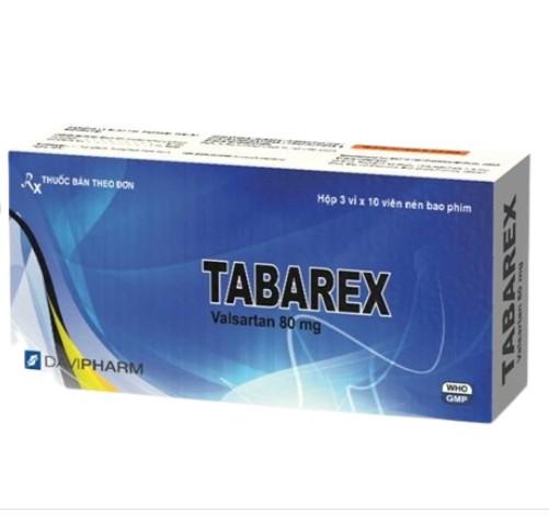 4627. Tabarex - (Valsartan 80mg) - [Thùng 270 Hộp; Hộp 3 Vỉ; Vỉ 10 Viên] Davipharm - Việt Nam