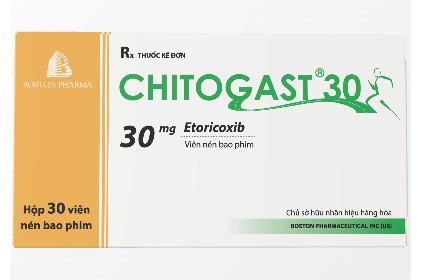 1605. Chitogast 30 - (Etoricoxib 30mg) - [Thùng 150 Hộp; Hộp 3 Vỉ; Vỉ 10 Viên] Bostonpharma - Việt Nam