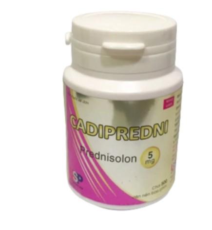 3105. Cadipredni - (Prednisolon 5mg) - [Thùng 144 Chai; Chai 500 Viên] Us Pharma Usa - Việt Nam