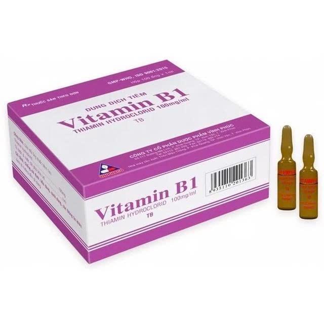 4352. Vitamin B1 - (Thiamin HCl 100mg/1ml) - [Thùng 36 Hộp; Hộp 100 ống; ống 1 Ml] Vinphaco - Việt Nam