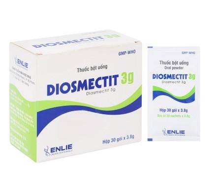 4957. Diosmectit 3G - (Diosmectit 3g) - [Thùng 100 Hộp; Hộp 30 Gói; Gói 3 G] Enlie - Việt Nam