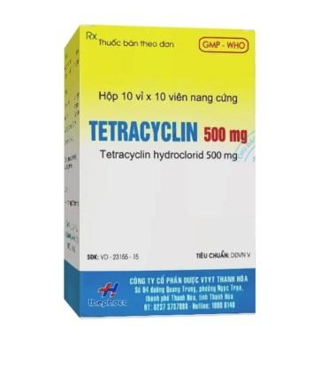 5029. Tetracyclin - (Tetracyclin 500mg) - [Thùng 100 Hộp; Hộp 10 Vỉ; Vỉ 10 Viên] Thanh Hóa - Việt Nam
