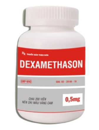 1077. Dexamethason - (Dexamethason 0.5mg) - [Thùng 264 Chai; Chai 200 Viên] Tipharco - Việt Nam