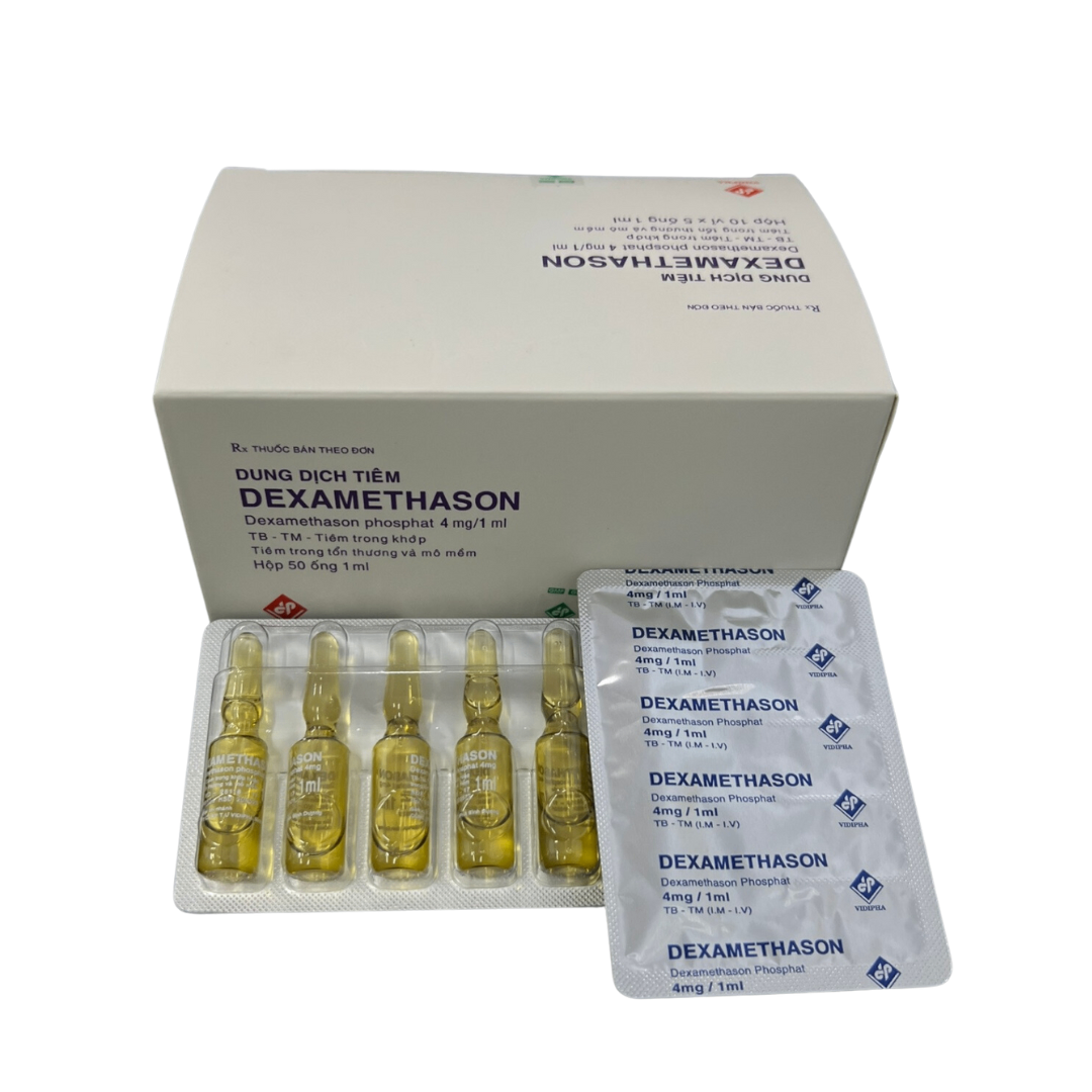 1120. Dexamethason - (Dexamethason 4mg) - [Thùng 40 hộp; hộp 50 ml; ml 1 ống] Vidipha - Việt Nam