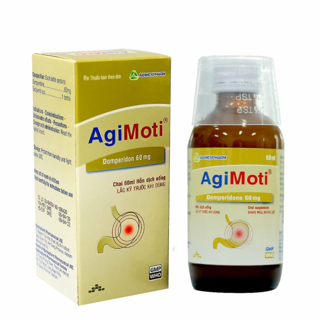 1173. Agimoti - (Domperidone 30mg/30ml) - [Thùng 160 Chai; Chai 1 Hộp; Hộp 30 Ml] Agimexpharm - Việt Nam