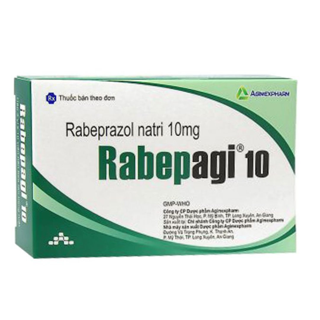 1178. Rabepagi 10 - (Rabeprazol sodium 10mg) - [Thùng 140 Hộp; Hộp 6 Vỉ; Vỉ 10 Viên] Agimexpharm - Việt Nam