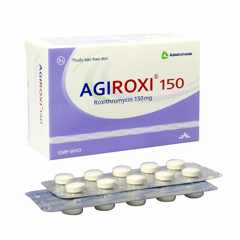 1192. Agiroxi 150Mg - (Roxithromycin 150mg) - [Thùng 140 Hộp; Hộp 10 Vỉ; Vỉ 10 Viên] Agimexpharm - Việt Nam