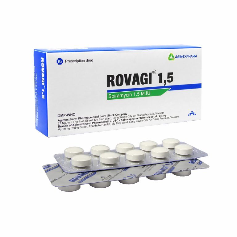 1196. Rovagi 1.5Miu - [Thùng 300 Hộp; Hộp 2 Vỉ; Vỉ 10 Viên] Agimexpharm - Việt Nam
