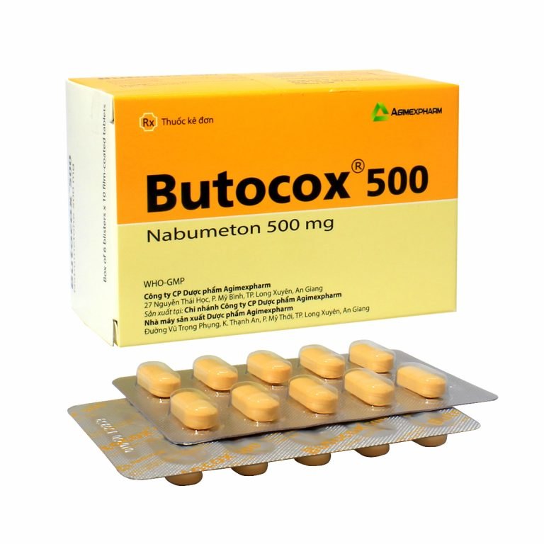 1207. Butocox 500 - (Nabumeton 500mg) - [Thùng 120 Hộp; Hộp 6 Vỉ; Vỉ 10 Viên] Agimexpharm - Việt Nam