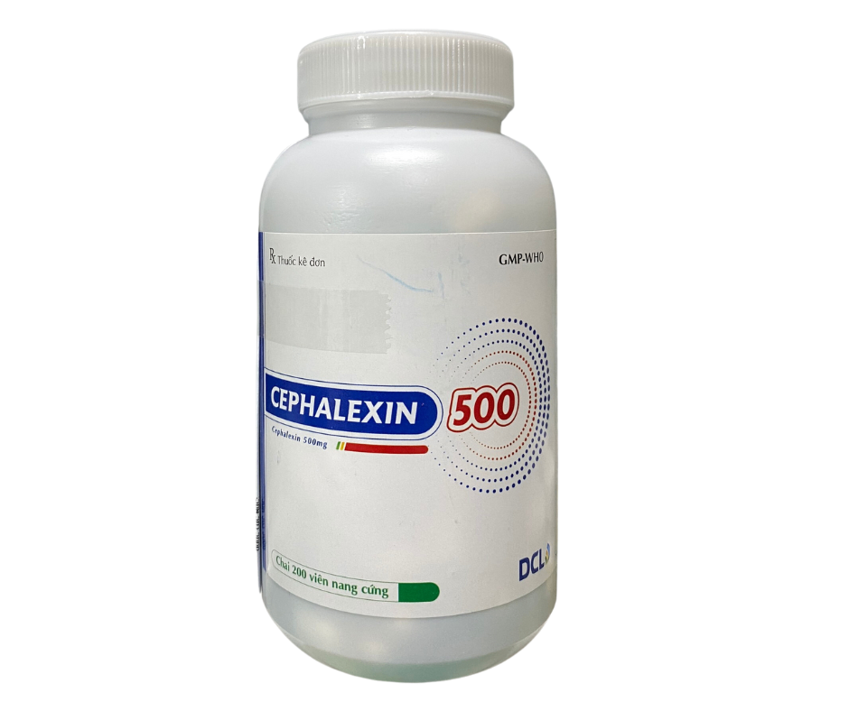 1269. Cefacyl 500 C/200 - (Cefalexin 500mg) - [Thùng 40 chai; chai 200 viên] Cửu Long - Việt Nam