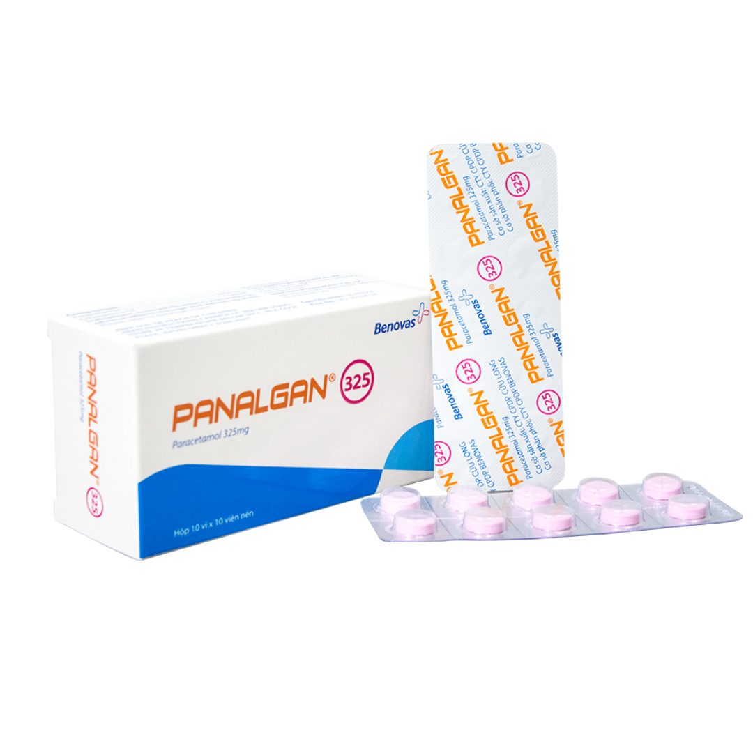 1287. Panalgan 325 - (Paracetamol 325mg) - [Thùng 100 hộp; hộp 10 vỉ; vỉ 10 viên] Cửu Long - Việt Nam