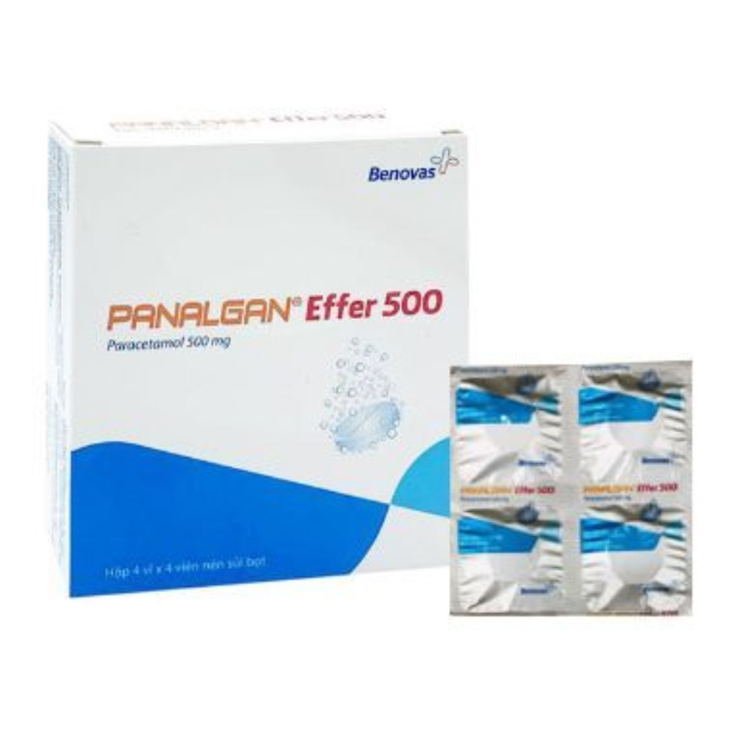 1290. Panalgan Effer 500 - (Paracetamol 500mg) - [Thùng 100 hộp; hộp 4 vỉ; vỉ 4 viên] Cửu Long - Việt Nam