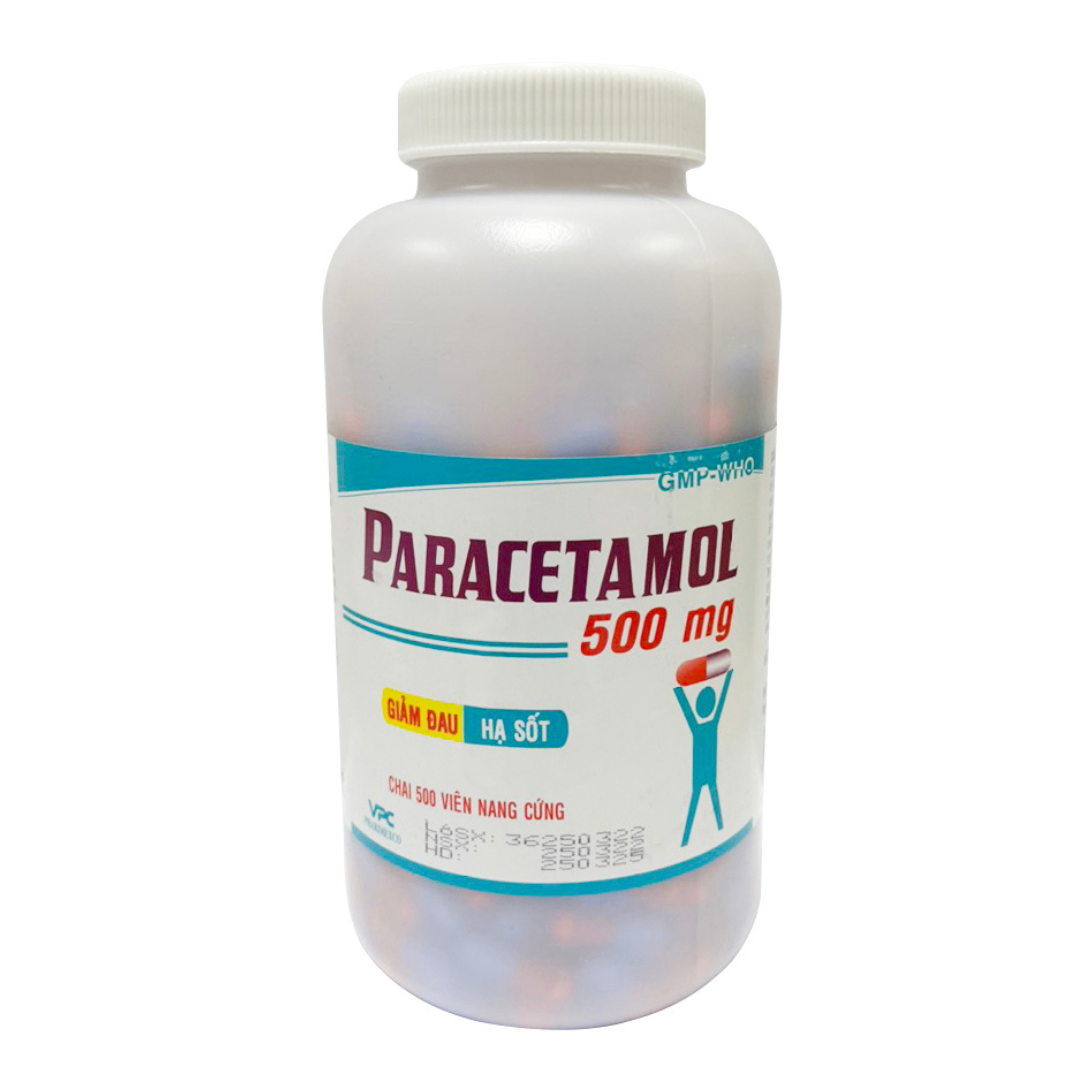 1303. Paracetamol 500Mg - (Paracetamol 500mg) - [Thùng 20 Chai; Chai 500 Viên] Cửu Long - Việt Nam
