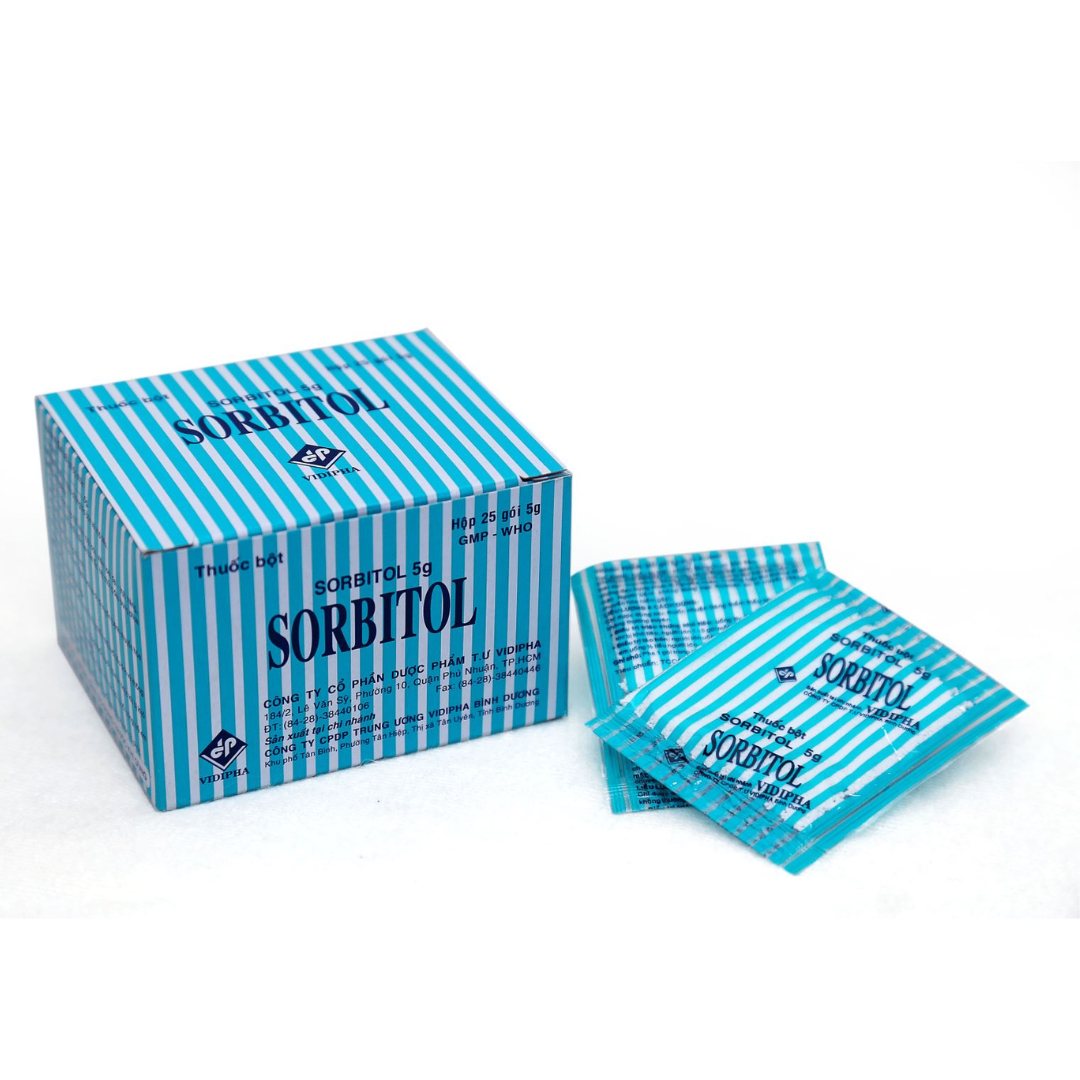 1364. Sorbitol 5G - (Sorbitol 5g) - [Thùng 60 Hộp; Hộp 25 Gói; Gói 5 G] Vidipha - Việt Nam