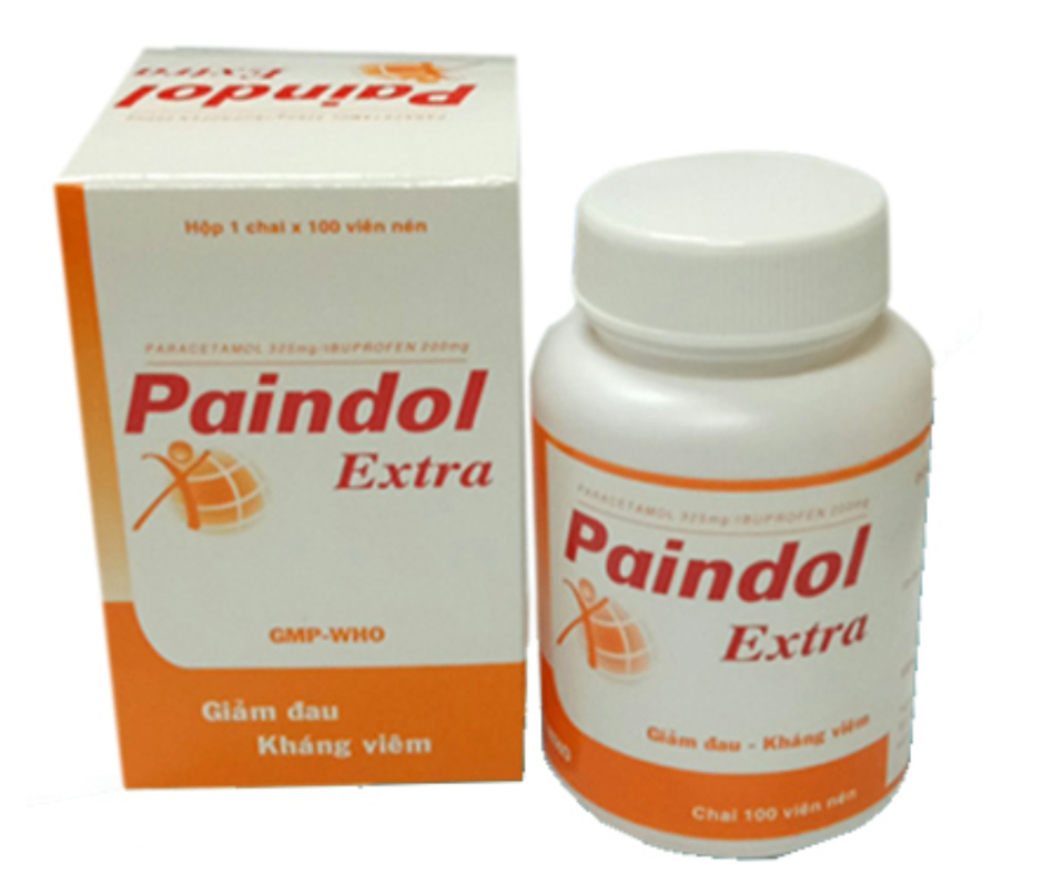 1382. Paindol Extra - (Paracetamol 325mg) - [Thùng 171 Chai; Chai 100 Viên] Tipharco - Việt Nam