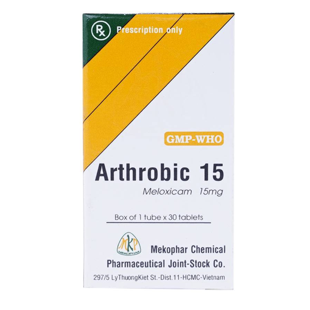 1397. Arthrobic 15 - (Meloxicam 15mg) - [Thùng 250 chai; chai 30 viên] Mekophar - Việt Nam