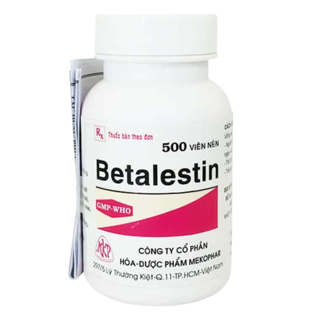 1398. Betalesin - (Betamethason 0.25mg + Clopheniramin 2mg) - [Thùng 94 Chai; Chai 500 Viên] Mekophar - Việt Nam