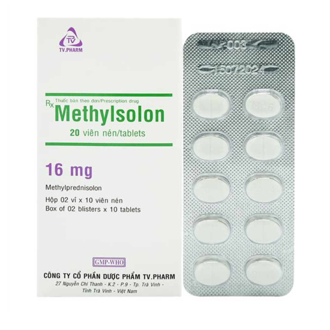 1410. Methylsolone - (Methylprenisolon 16mg) - [Thùng 370 Hộp; Hộp 2 Vỉ; Vỉ 10 Viên] Trà Vinh - Việt Nam