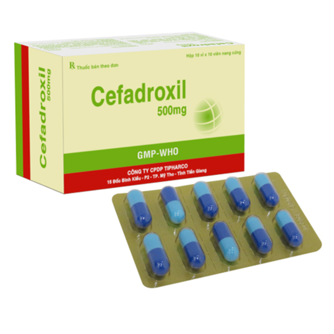 1457. Cefadroxil 500Mg - (Cefadroxil 500mg) - [Thùng 144 Hộp; Hộp 10 Vỉ; Vỉ 10 Viên] Tipharco - Việt Nam