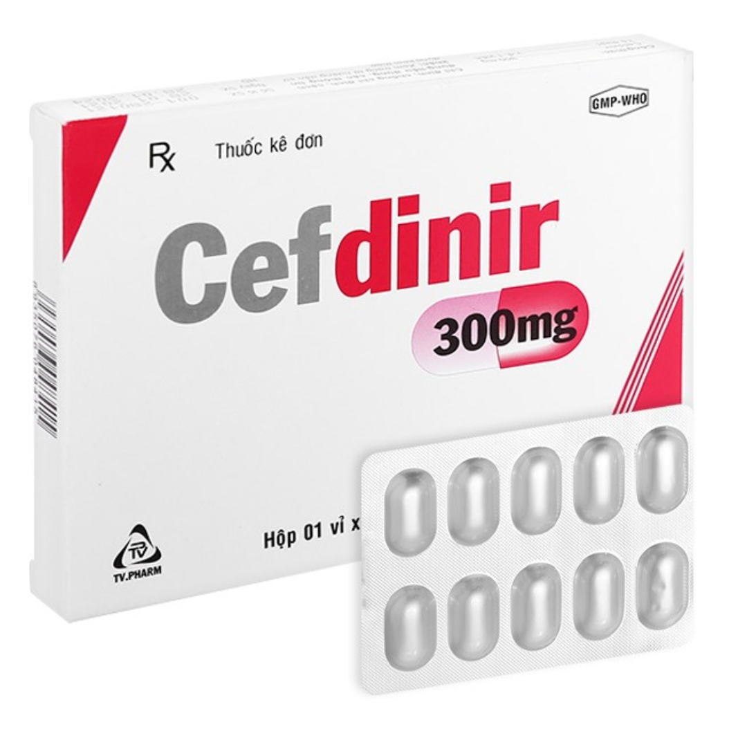 1472. Cefdinir 300Mg V/10,H/10 - (Cefdinir 300mg) - [Thùng 140 Hộp; Hộp 1 Vỉ; Vỉ 10 Viên] Trà Vinh - Việt Nam