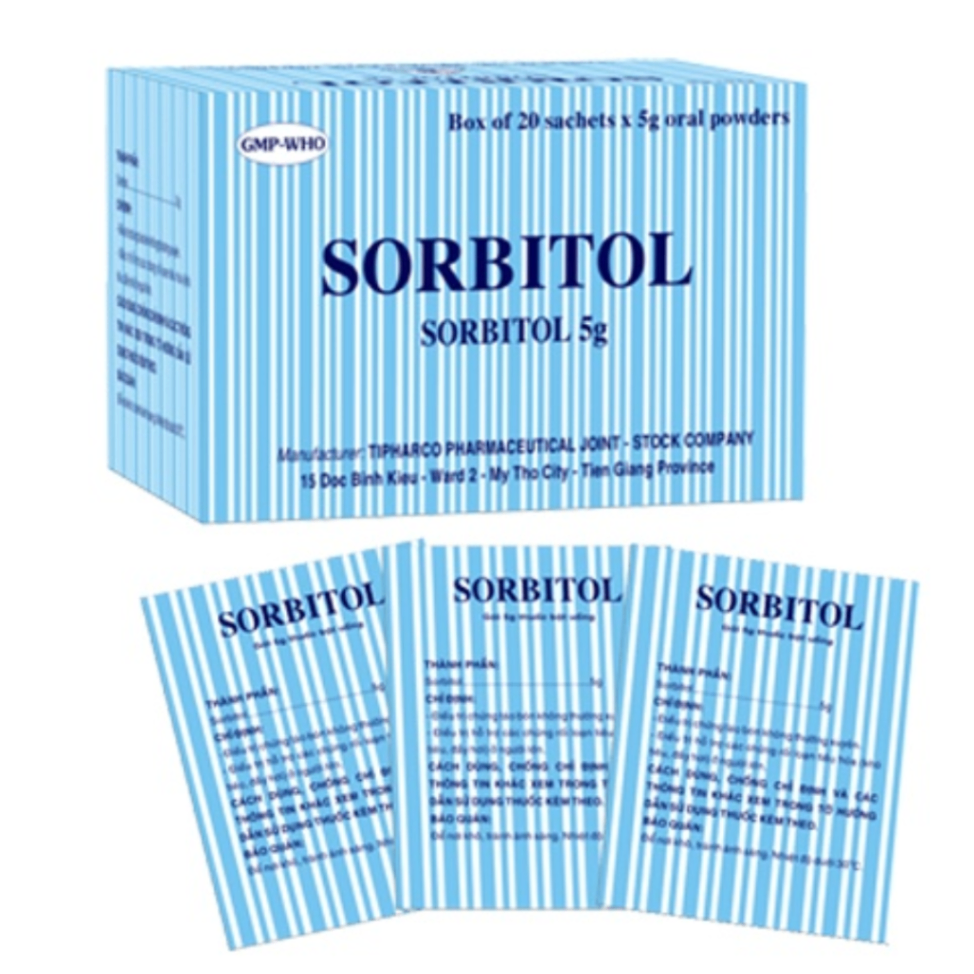 1527. Sorbitol - (Sorbitol 5g) - [Thùng 42 Hộp; Hộp 20 Gói; Gói 5 G] Tipharco - Việt Nam
