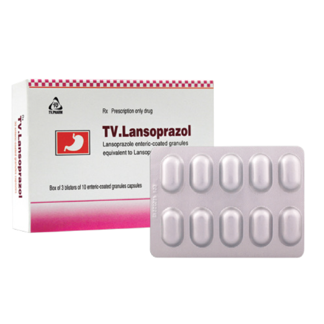 1531. Tv-Lansoprazol 30Mg V/10,H/30 - (Lansoprazol 30mg) - [Thùng 104 Hộp; Hộp 3 Vỉ; Vỉ 10 Viên] Trà Vinh - Việt Nam