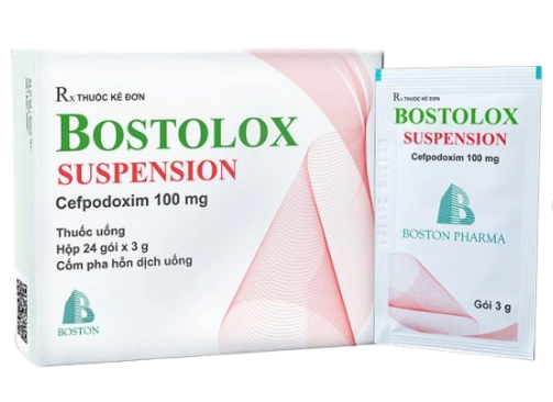 1670. Bostolox Suspension - (Cefpodoxim 100mg) - [Thùng 90 Hộp; Hộp 24 Gói; Gói 3 G] Bostonpharma - Việt Nam