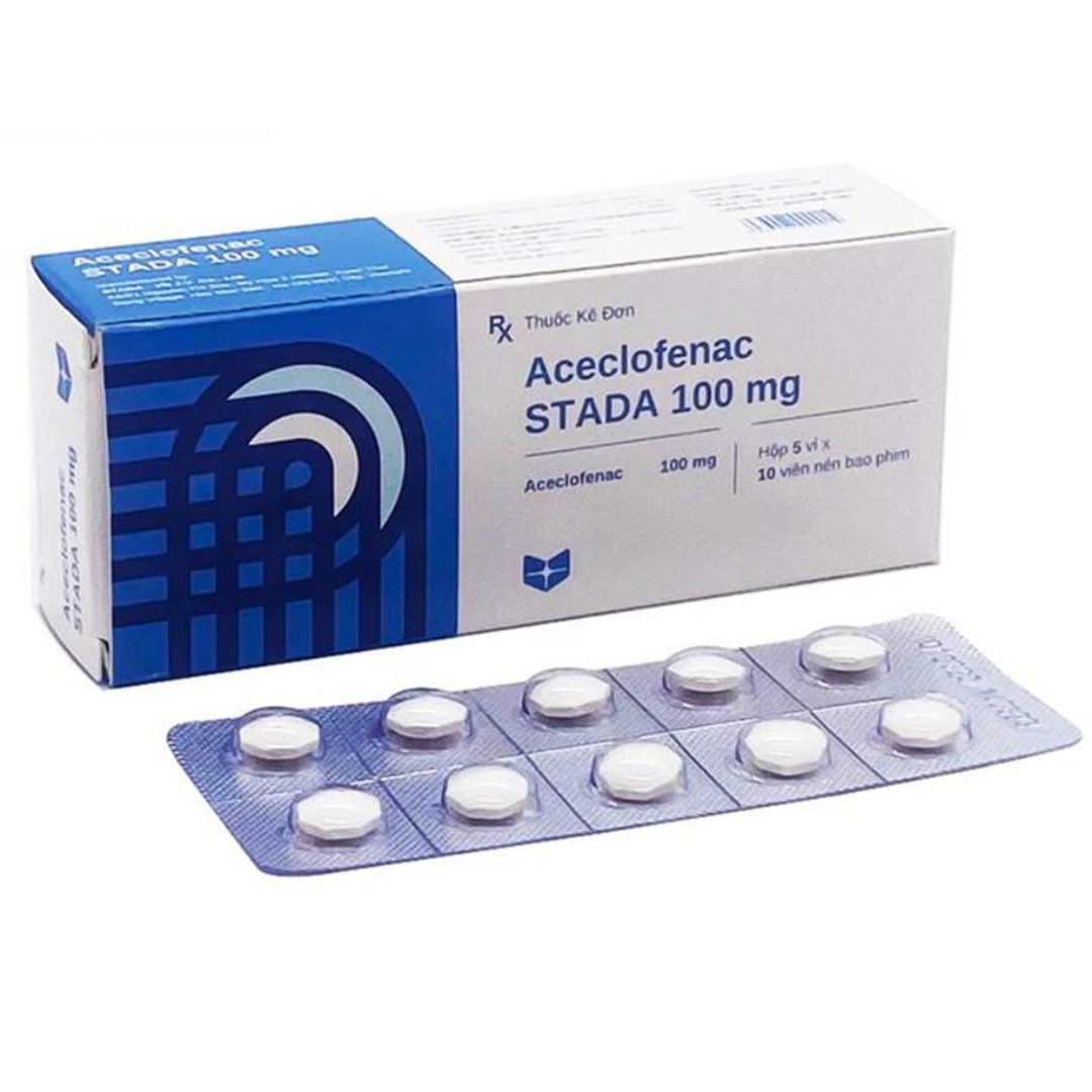1986. Aceclofenac Stella 100Mg - (Aceclofenac 100mg) - [Thùng 200 Hộp; Hộp 5 Vỉ; Vỉ 10 Viên] Stella - Việt Nam