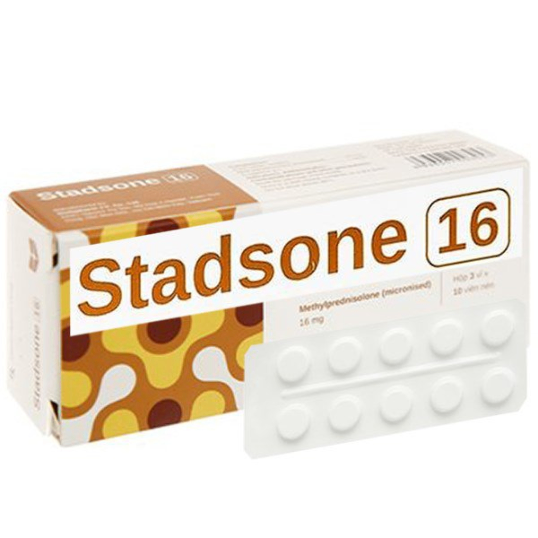 2001. Stadsone 16 - (Methylprednisolone 16mg) - [Thùng 280 Hộp; Hộp 3 Vỉ; Vỉ 10 Viên] Stella - Việt Nam