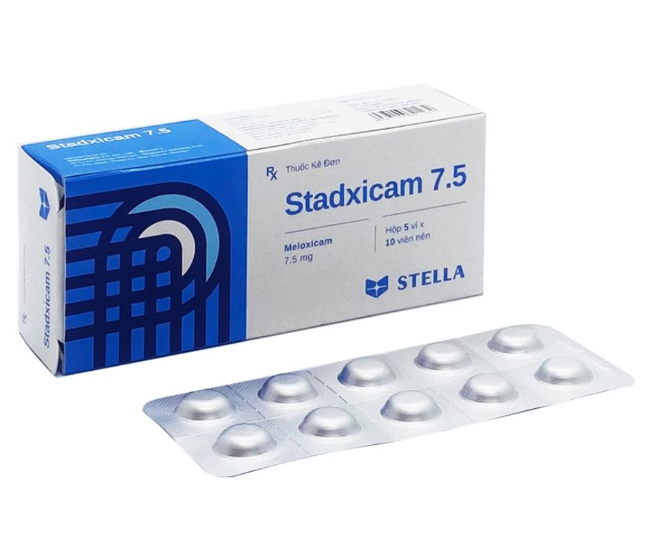 2004. Stadxicam 7.5 - (Meloxicam 7.5mg) - [Thùng 320 Hộp; Hộp 5 Vỉ; Vỉ 10 Viên] Stella - Việt Nam