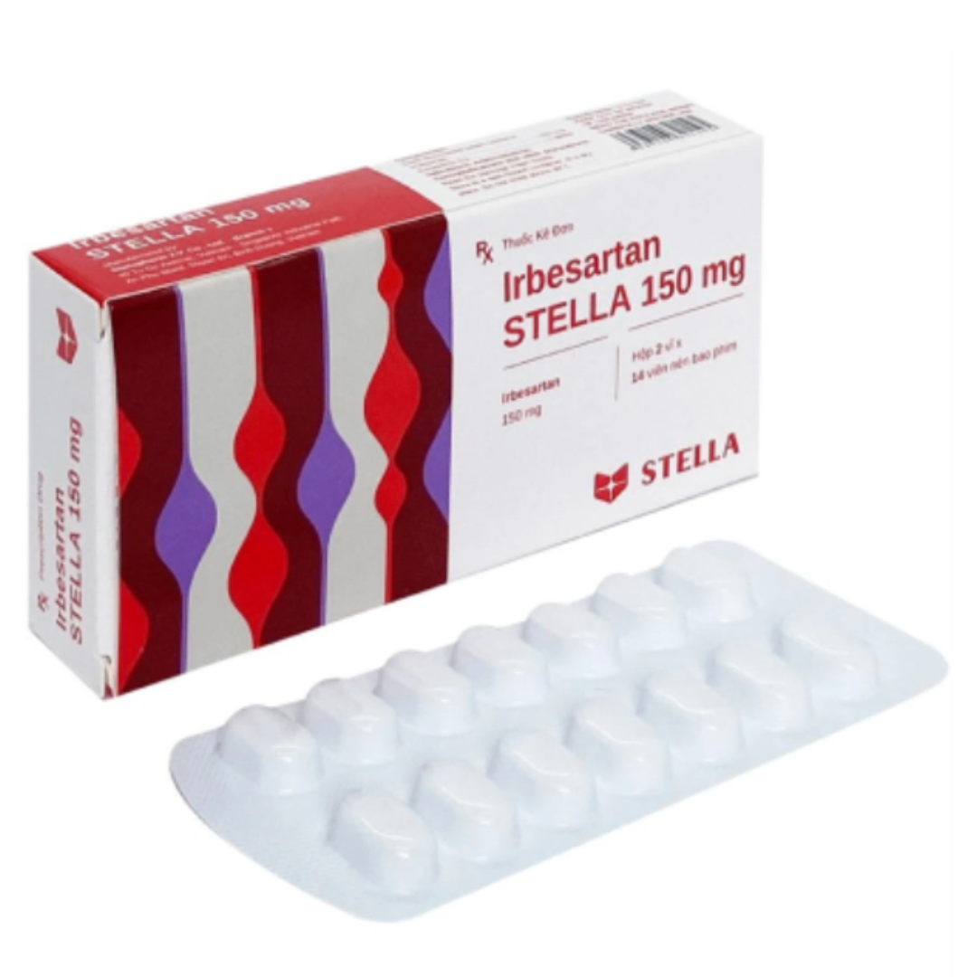 1911. Irbesartan Stella 150Mg - (Irbesartan 150mg) - [Thùng 350 Hộp; Hộp 2 Vỉ; Vỉ 14 Viên] Stella - Việt Nam