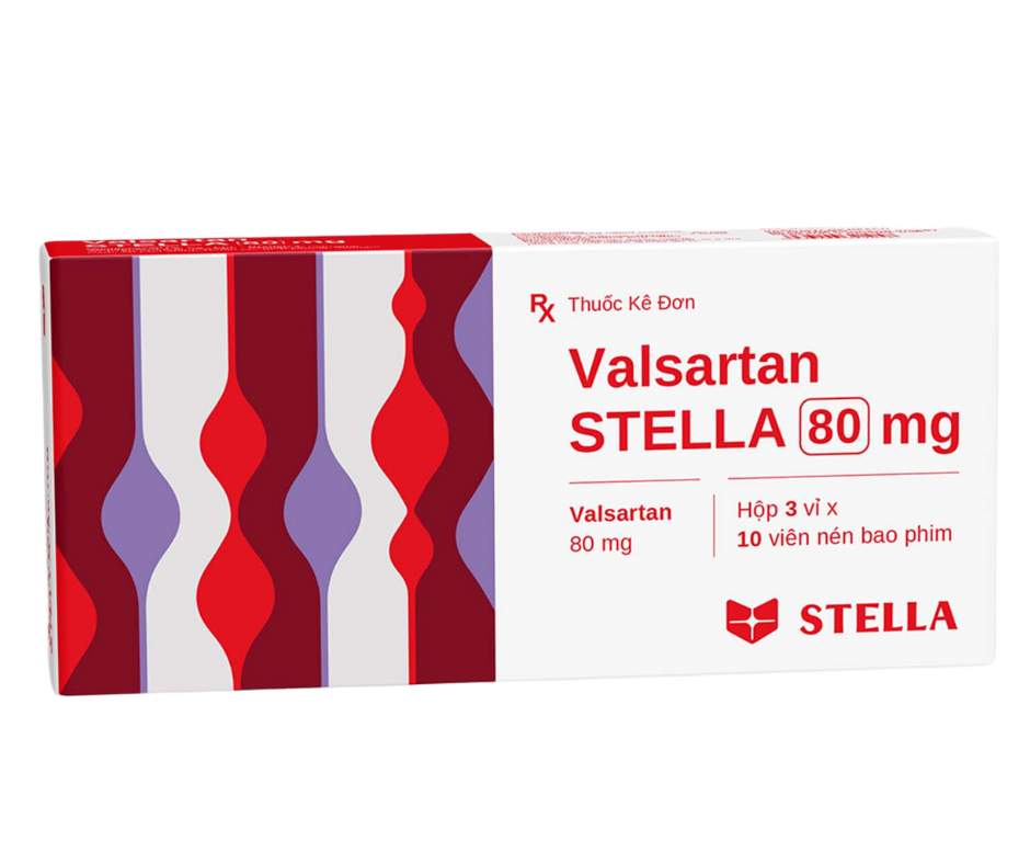 1924. Valsartan Stella 80 Mg - (Valsartan 80mg) - [Thùng 210 Hộp; Hộp 3 Vỉ; Vỉ 10 Viên] Stella - Việt Nam