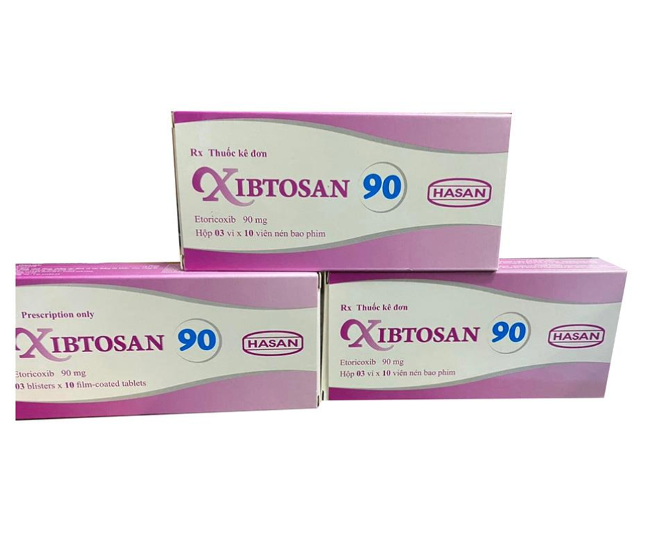 2109. Xibtosan 90 - (Etoricoxib 90mg) - [Thùng 340 Hộp; Hộp 3 Vỉ; Vỉ 10 Viên] Hasan - Việt Nam