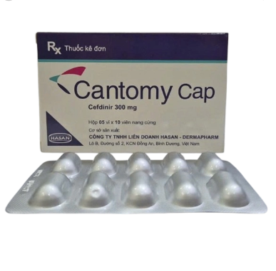 2111. Cantomy Cap - (Cefdinir 300mg) - [Thùng 80 hộp; hộp 5 vỉ; vỉ 10 viên] Hasan - Việt Nam