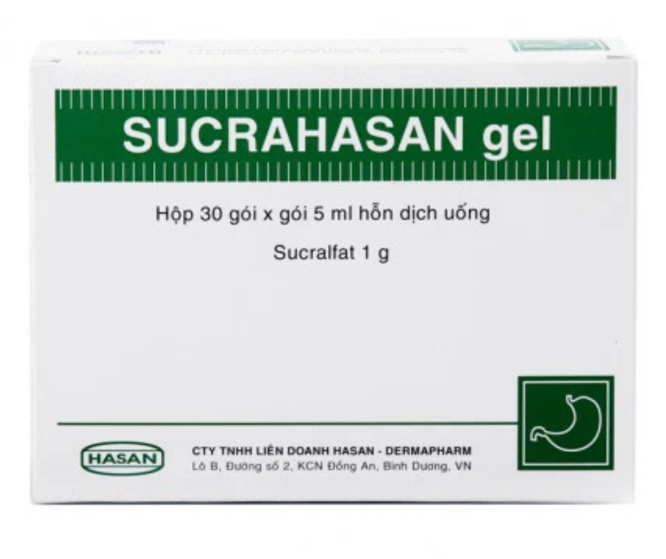 2091. Sucrahasan Gel* - (Sucralfat 1g) - [Thùng 80 hộp; hộp 30 gói; gói 5 ml] Hasan - Việt Nam