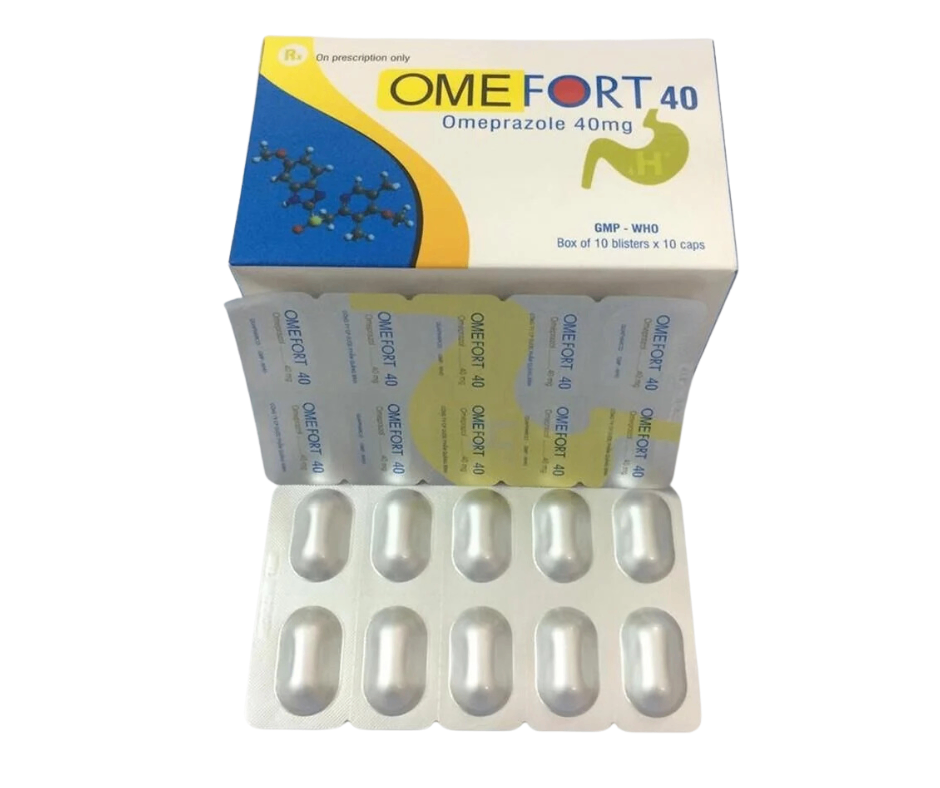 2180. Omefort 20Mg - (Omeprazol 20mg) - [Thùng 24 Hộp; Hộp 10 Vỉ; Vỉ 10 Viên] Quảng Bình - Việt Nam