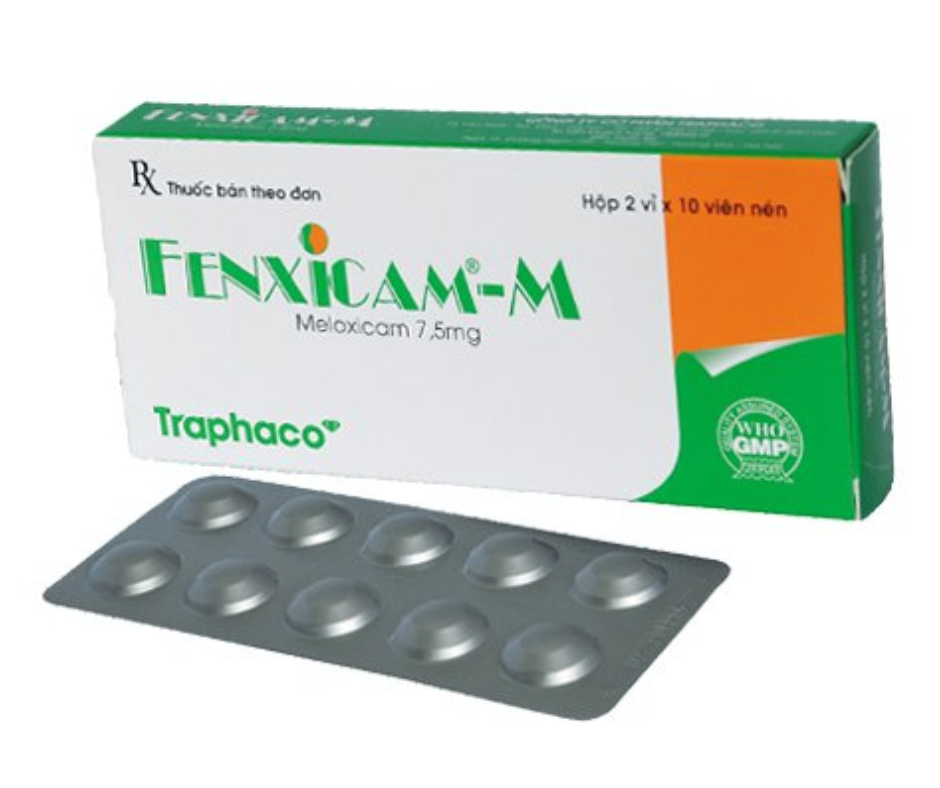 2606. Fenxicam-M - (Meloxicam 7.5mg) - [Thùng 156 Hộp; Hộp 2 Vỉ; Vỉ 10 Viên] Traphaco - Việt Nam