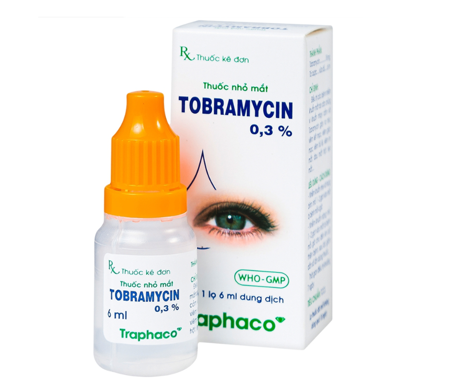 2625. Tobramycin 0,3% - (Tobramycin 0.3%) - [Thùng 360 Hộp; Hộp 1 Lọ; Lọ 6 Ml] Traphaco - Việt Nam