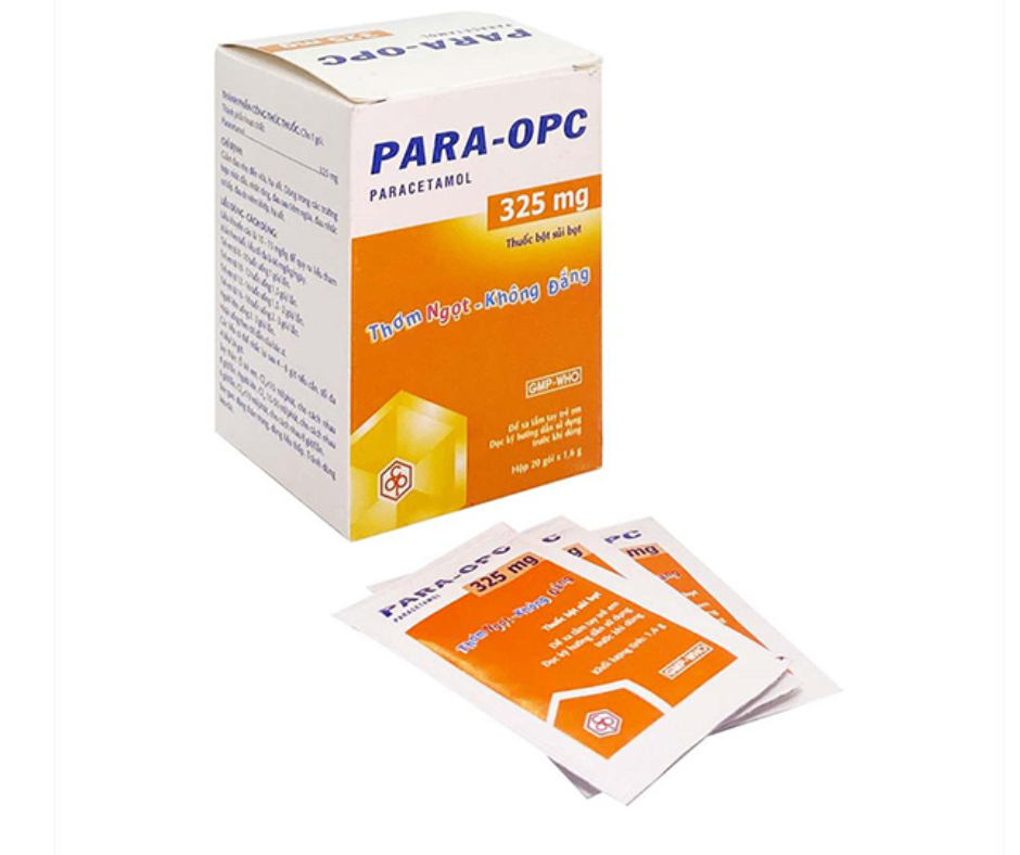 2707. Para-Opc 325Mg - (Paracetamol 325mg) - [Thùng 100 hộp; hộp 20 gói; gói 1.6 g] Opc - Việt Nam
